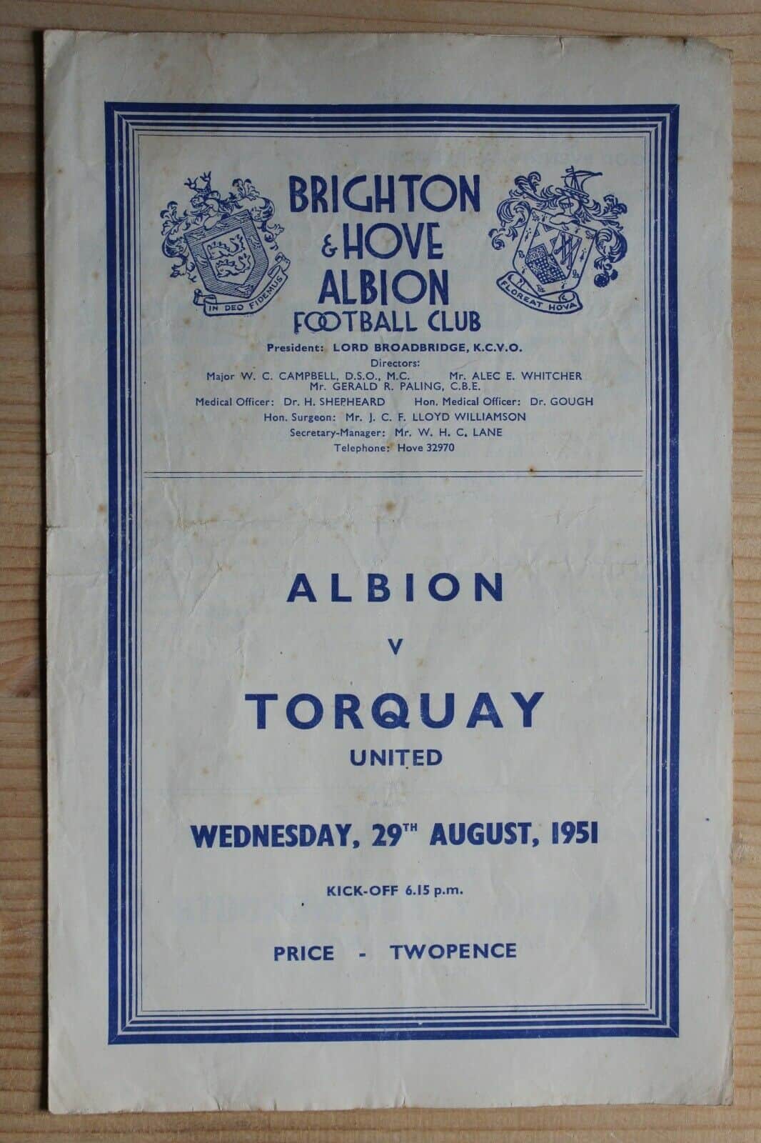 Brighton & Hove Albion FC v Torquay United FC